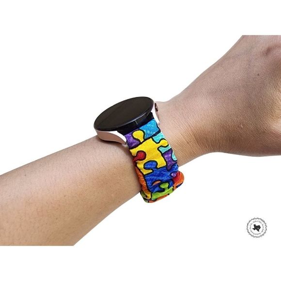 Autism Puzzle Scrunchies Watch Band for Apple Watch 38mm 40mm 41mm - Picture 1 of 5